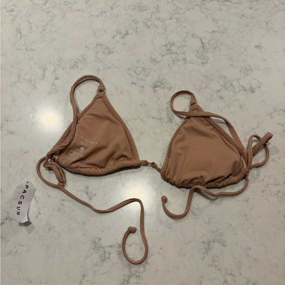 PacSun Ribbed Brown Bikini Top - Picture 2 of 3